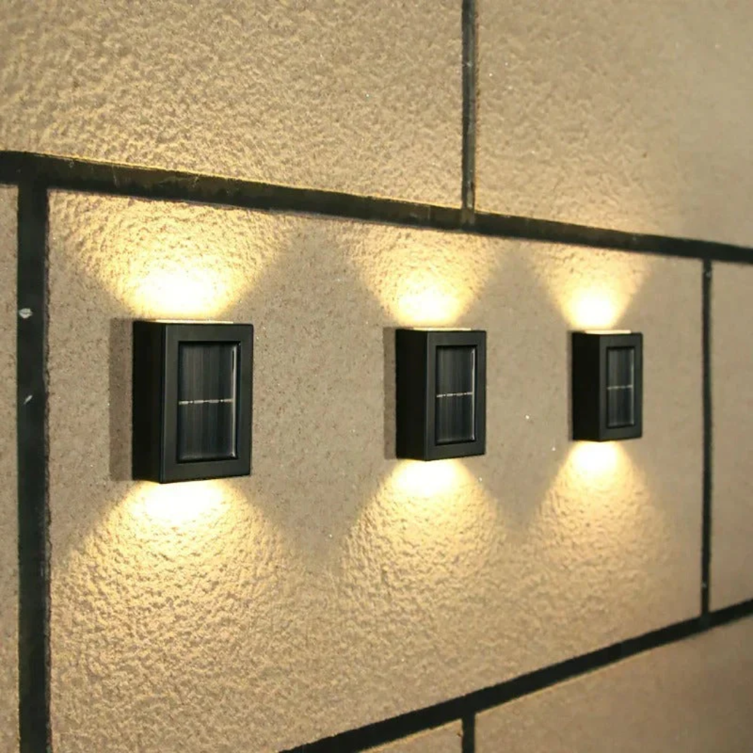 Up-Down – Bezprzewodowe, Wodoodporne Lampy Ścienne LED na Energii Słonecznej – Nastrojowe Oświetlenie do Użytku Zewnętrznego