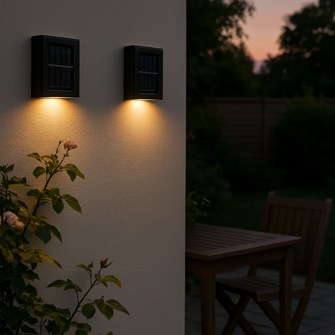 Up-Down – Bezprzewodowe, Wodoodporne Lampy Ścienne LED na Energii Słonecznej – Nastrojowe Oświetlenie do Użytku Zewnętrznego